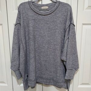 Gray Oversized Tunic by ZENANA